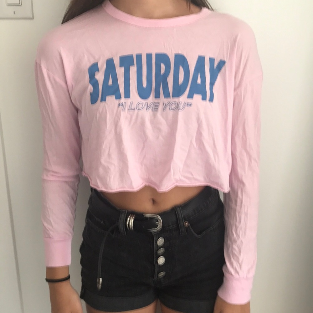 cropped graphic tee